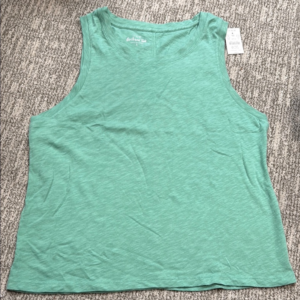 J. Crew Girlfriend Green and Pink Tops - Picture 2 of 4